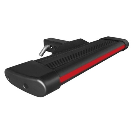 Auto Usa 2 in. R66 Series Heavy Duty Black Hitch Step with Integrated LED Light for Receivers - Red AU2527219